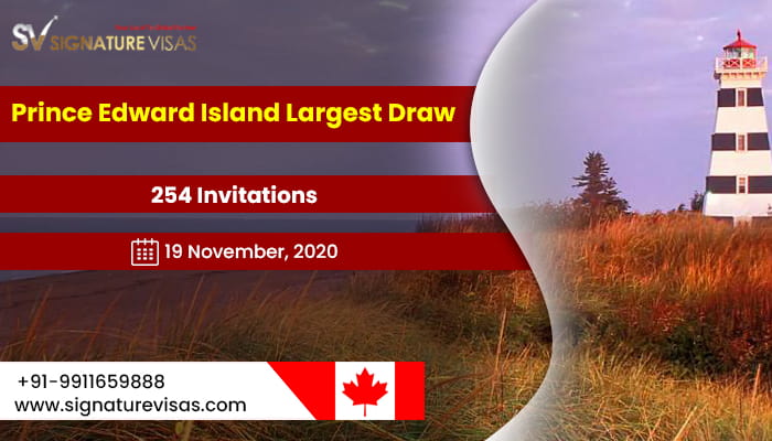 PEI Largest Draw 254 Applicants Selected