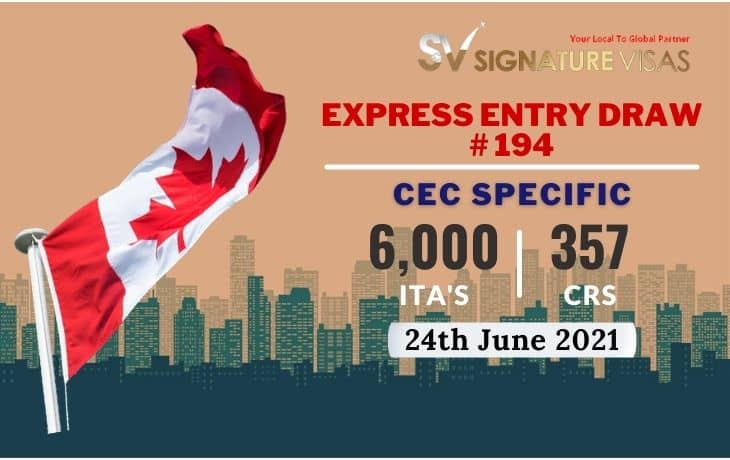 CEC Specific Express Entry Draw on 24 June 2021