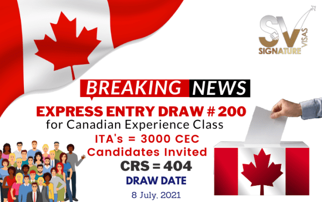 express entry draw invites 3000 CEC applicants