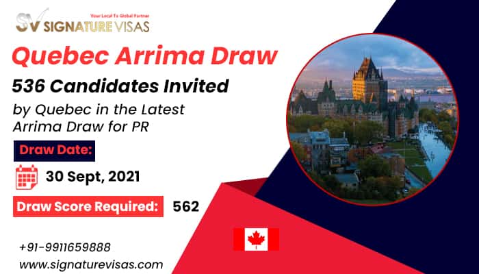 quebec new arrima draw invites 536 candidates