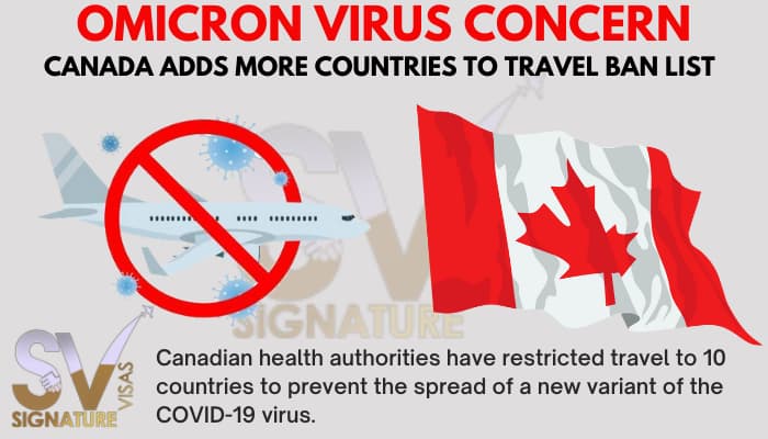 omicron virus concern bans travel to canada